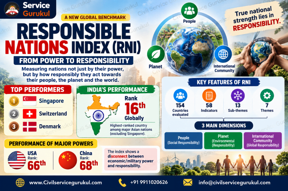 Responsible Nations Index 2026: India Ranks 16th — From Global Power to Global Responsibility