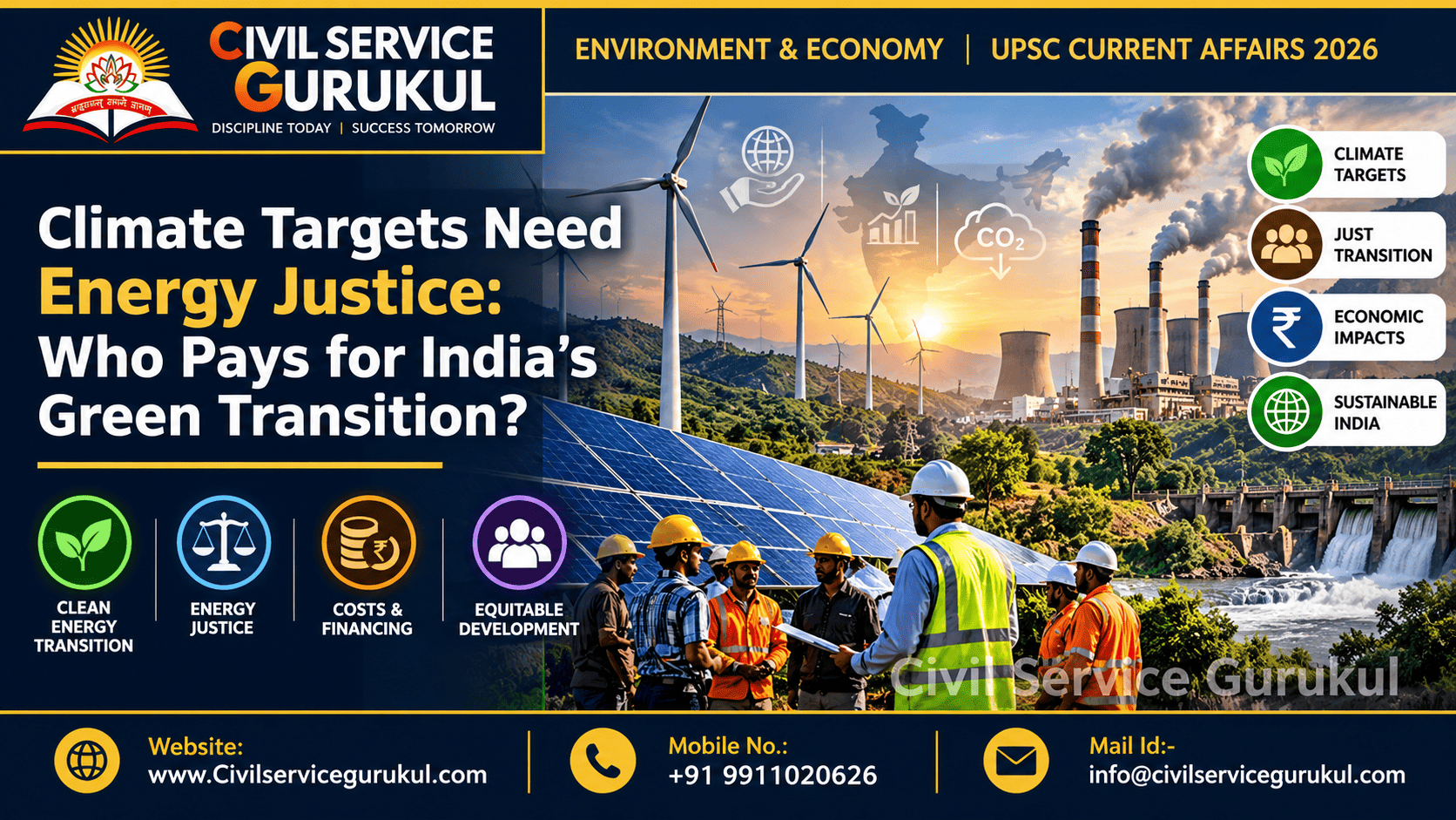 Just Energy Transition in India 2026: UPSC Analysis