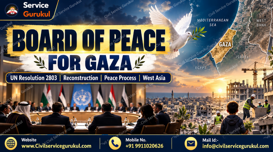 Board of Peace for Gaza 2026: UN Resolution 2803, India & UPSC