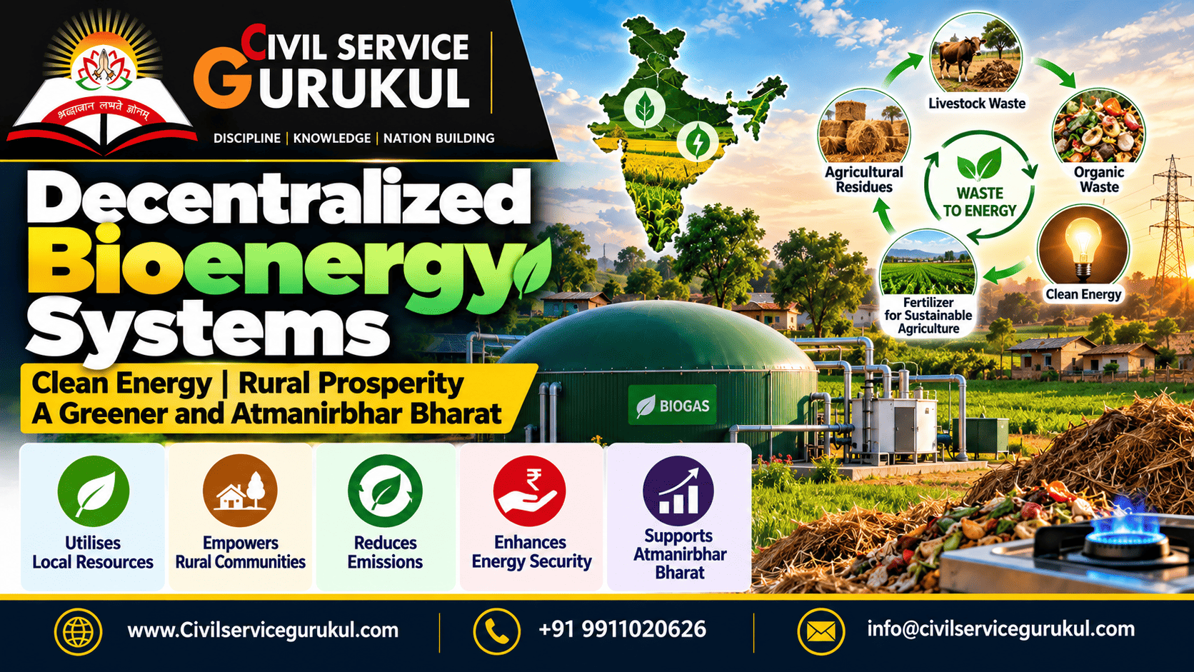 Decentralized Bioenergy Systems: UPSC Notes 2026