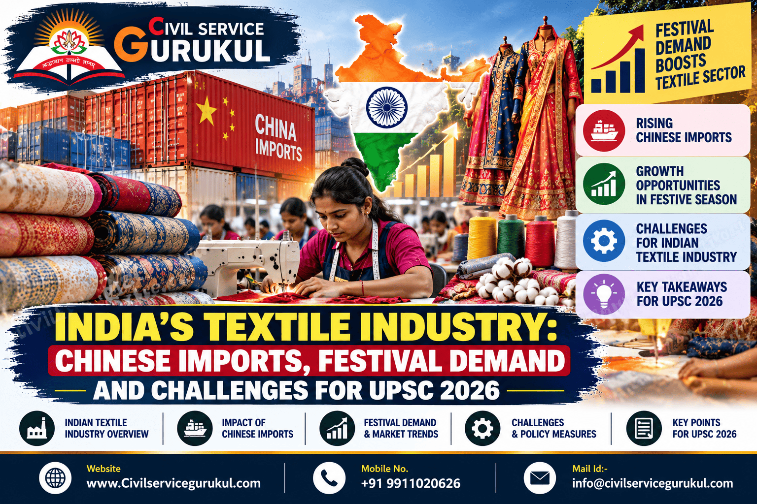 India's Textile Industry in 2026: Can Festive Demand Offset Chinese Import Competition?