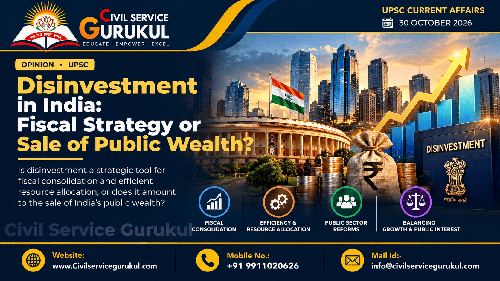 Disinvestment in India 2026–27: UPSC GS3 Analysis