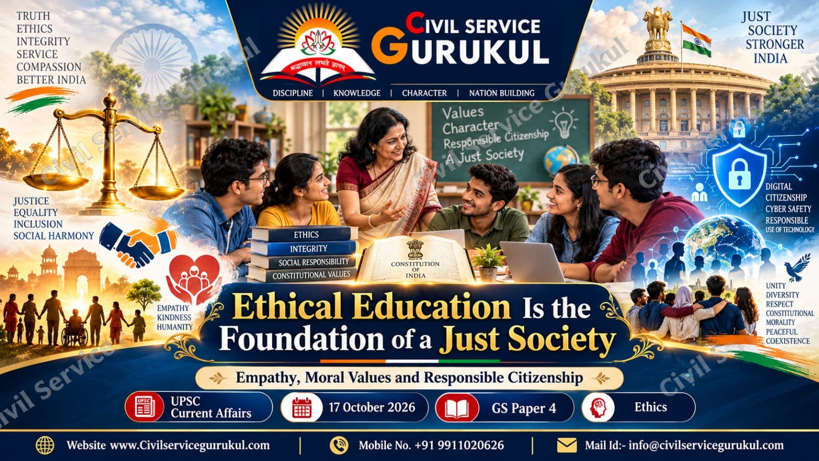 Ethical Education: Building Integrity, Empathy and Responsible Citizens for a Just Society