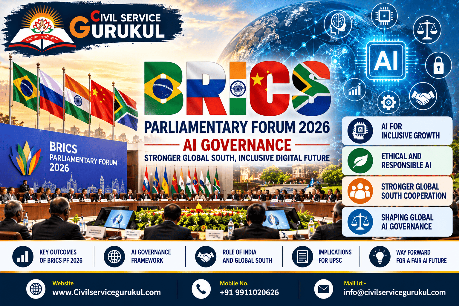 BRICS Parliamentary Forum 2026: Why AI Governance and Global South Cooperation Matter for India