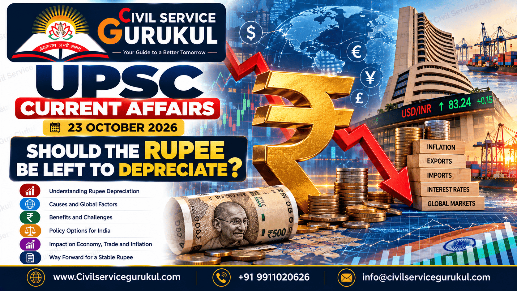 Rupee Depreciation 2026: Complete UPSC Economy Notes
